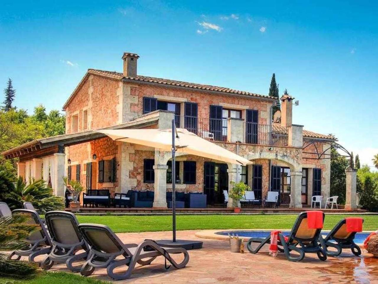 Ciclismo Y Golf Junto A La Playa Finca Son Sant Marti Gran Villa Muro Exterior foto
